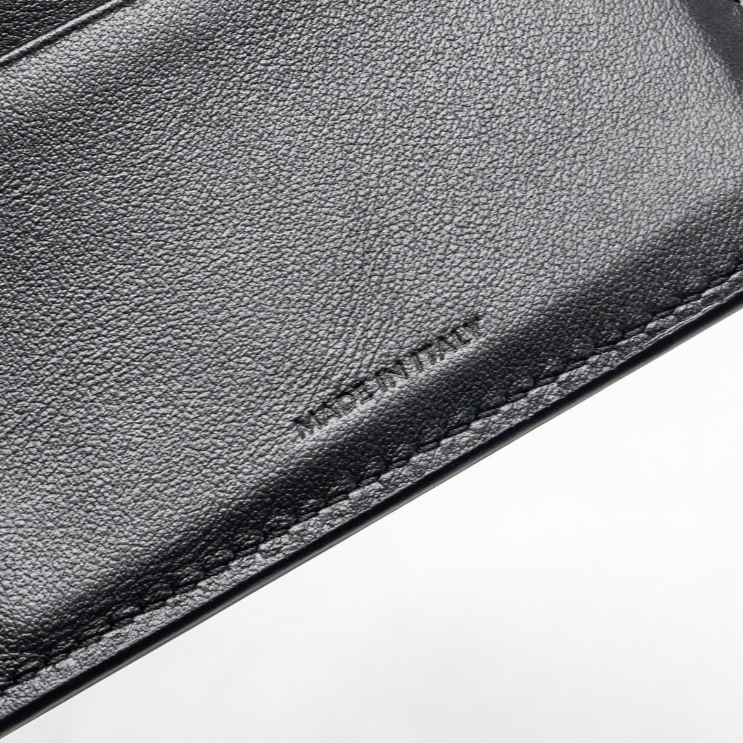 Top Quality Celine Small Triomphe Flap Wallet Shiny Calfskin Black