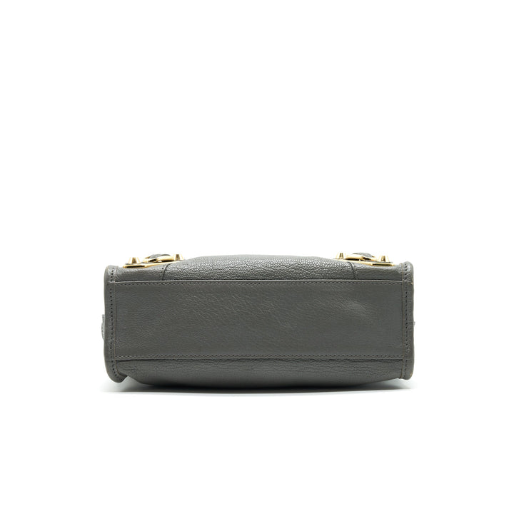 Top Quality Balenciaga Mini City Bag Grey with GHW