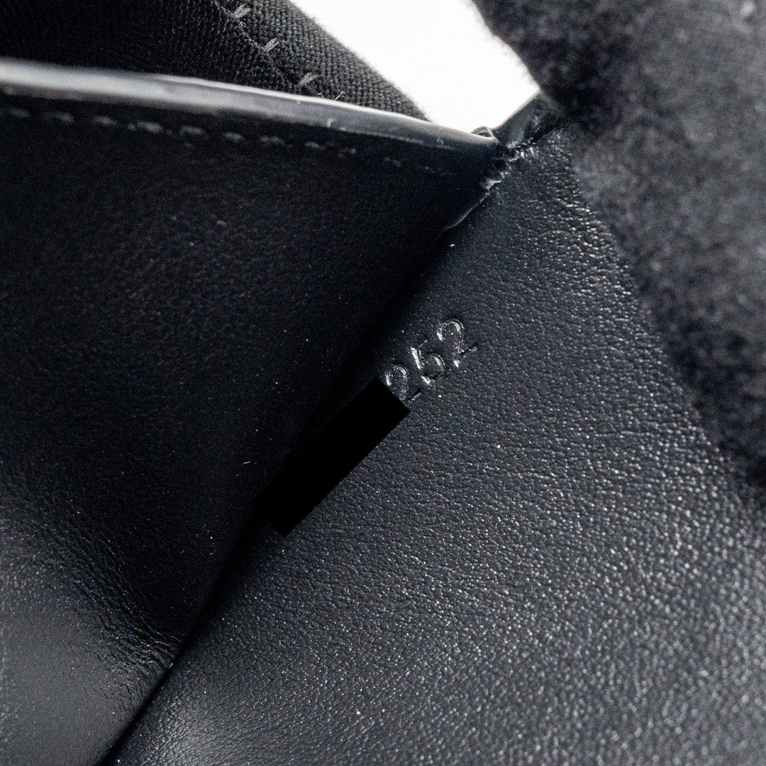 Top Quality Celine Small Triomphe Flap Wallet Shiny Calfskin Black