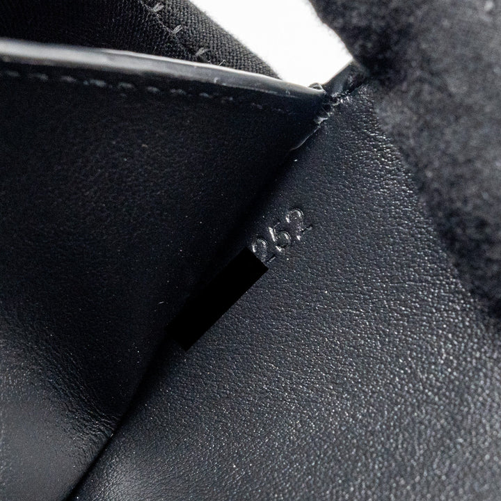 Top Quality Celine Small Triomphe Flap Wallet Shiny Calfskin Black