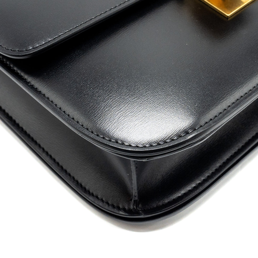 Celine Medium Classic Box Bag Calfskin Black