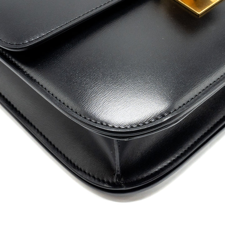 Celine Medium Classic Box Bag Calfskin Black