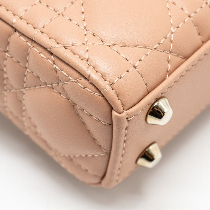Top quality Dior Lady Top quality Dior Micro Bag Cannage Lambskin Rose Des Vents