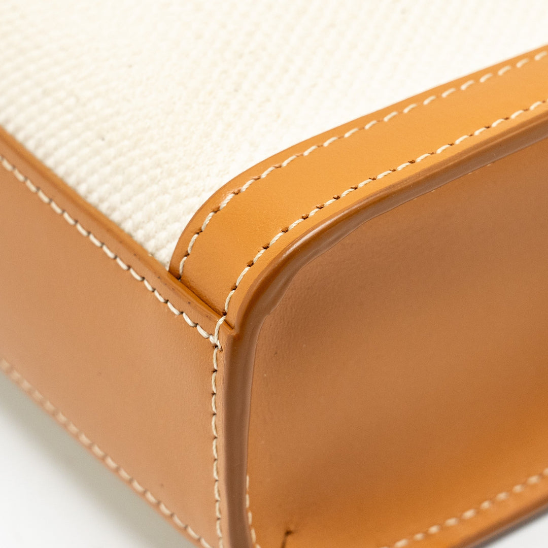 Celine Mini Vertical Cabas Canvas/Calfskin Multicolour