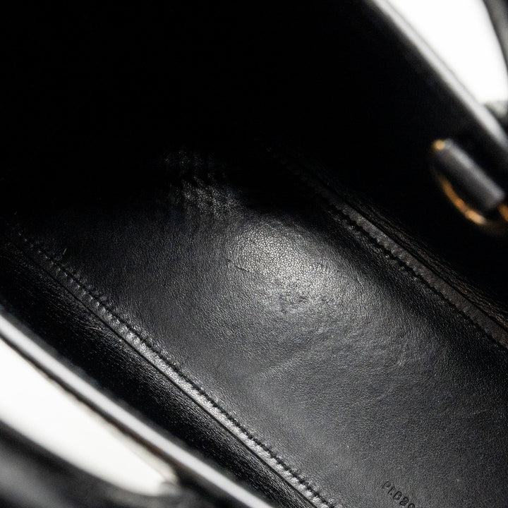 Saint Laurent/YSL Nano Sac de Jour Croc-Embossed Calfskin Black GHW