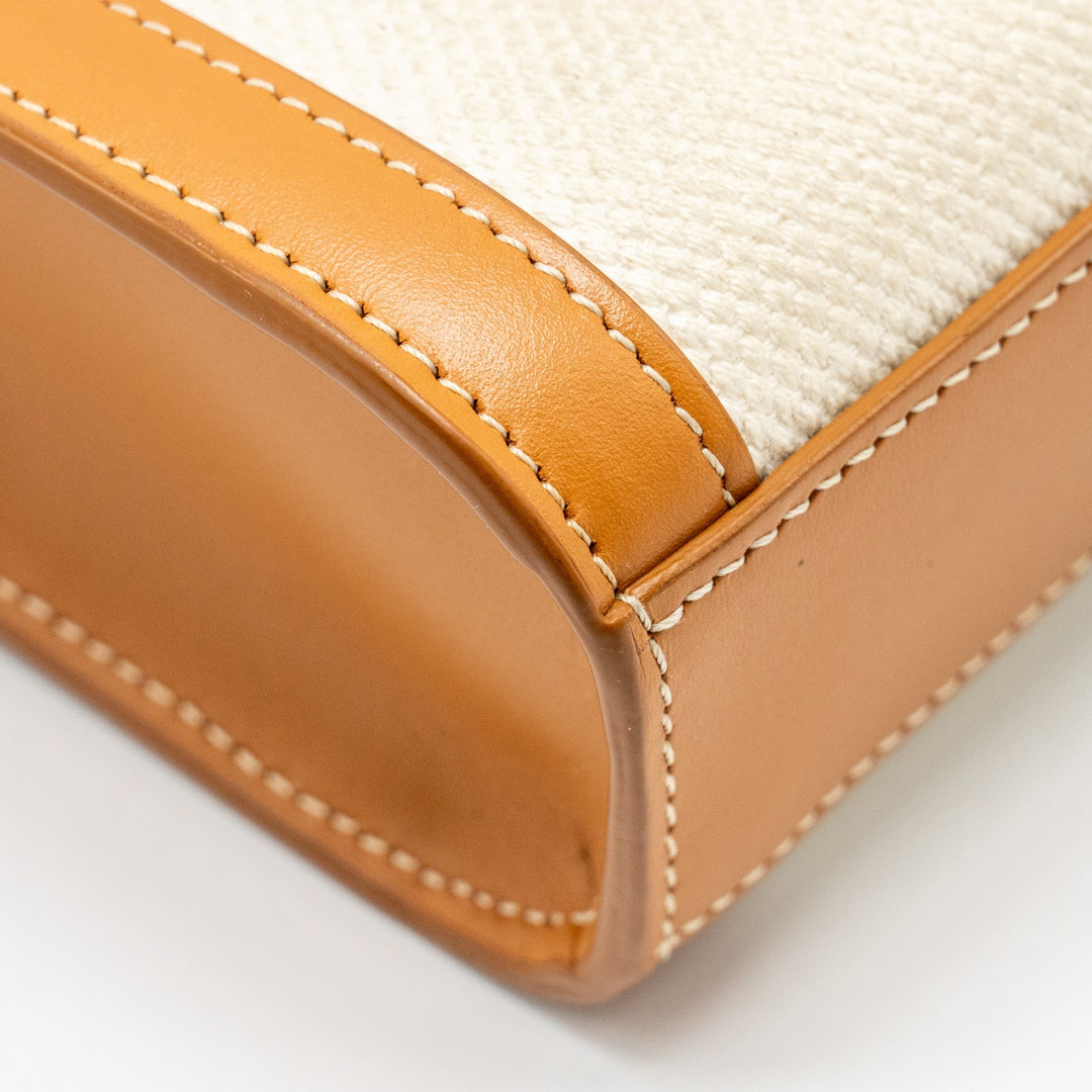 Celine Mini Vertical Cabas Canvas/Calfskin Multicolour