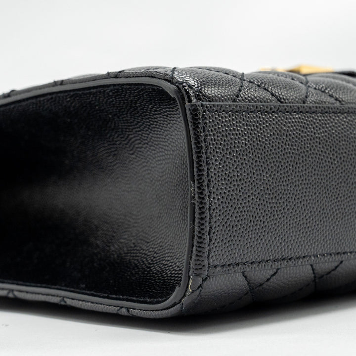Saint Laurent Large Envelope Bag Calfskin Black GHW