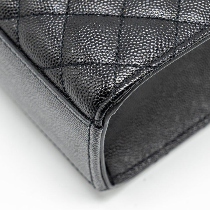 Saint Laurent Large Envelope Bag Calfskin Black GHW