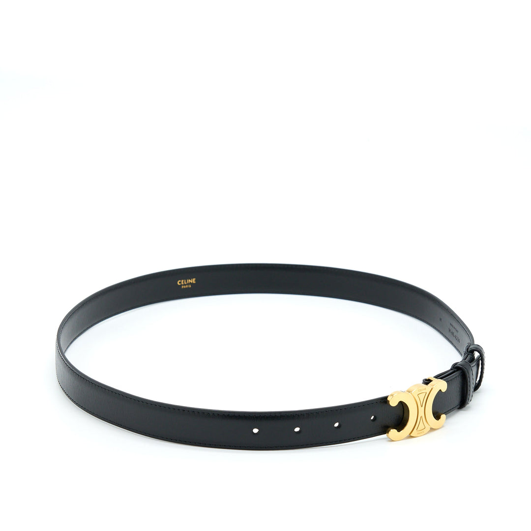 Top Quality Celine Size 85 Triomphe Belt Smooth Calfskin Black