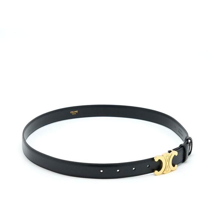 Top Quality Celine Size 85 Triomphe Belt Smooth Calfskin Black