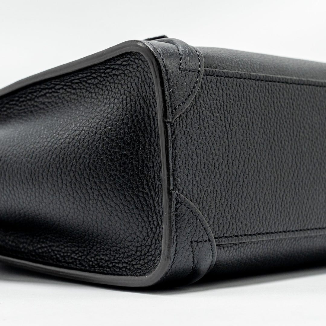 Top Quality Celine nano luggage bag calfskin black
