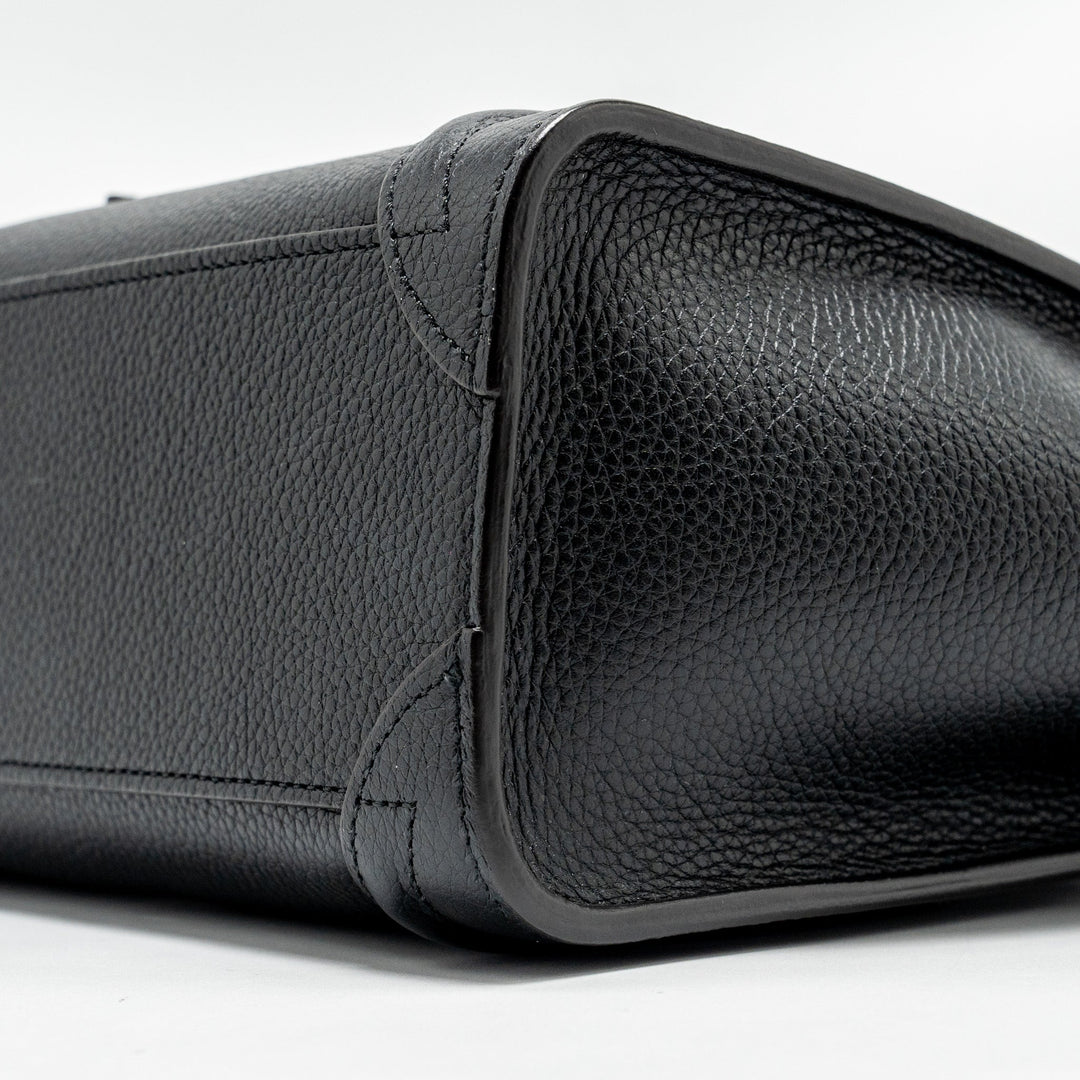 Top Quality Celine nano luggage bag calfskin black