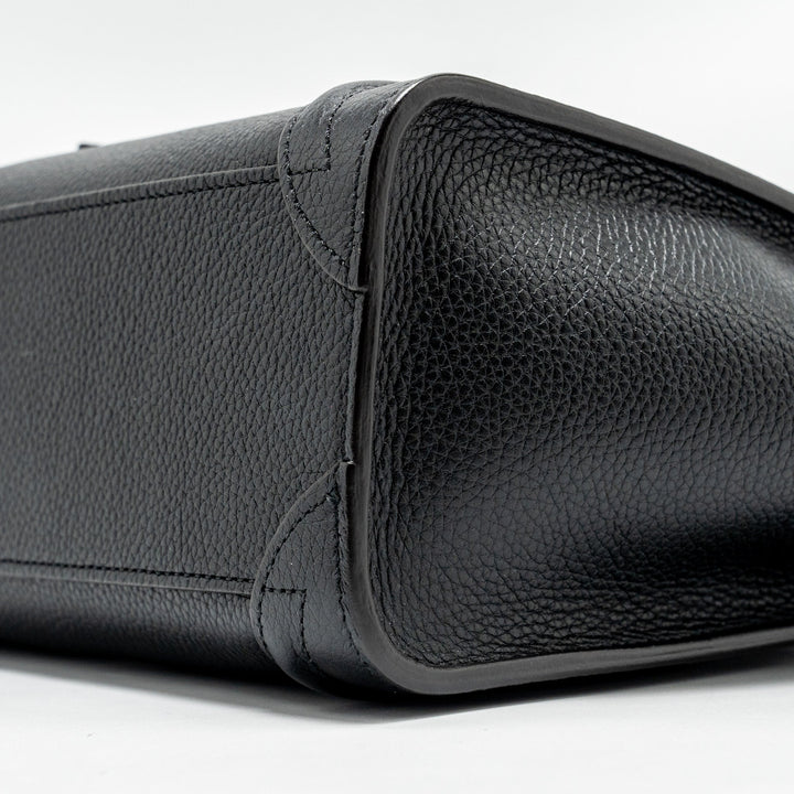 Top Quality Celine nano luggage bag calfskin black