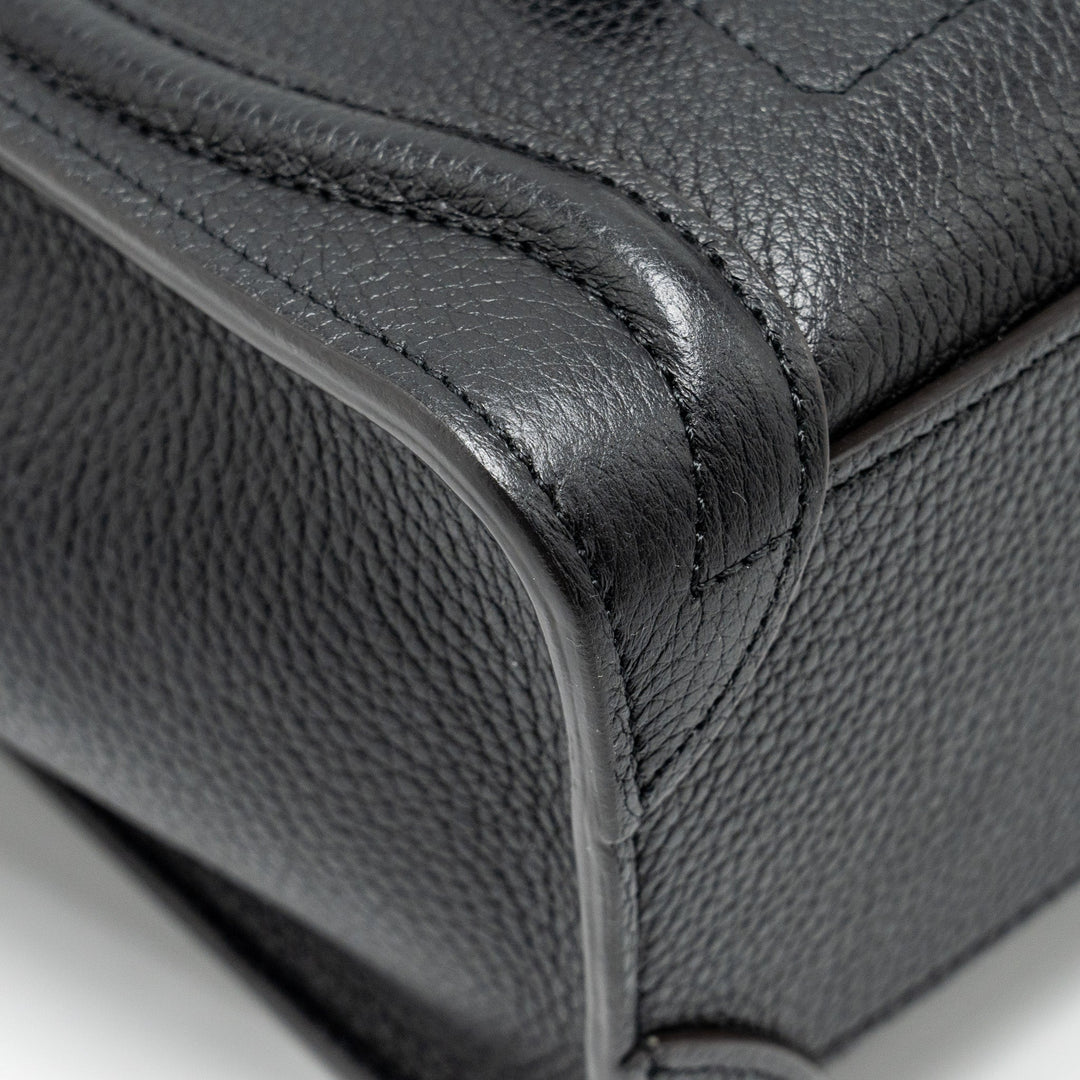 Celine nano luggage bag calfskin black
