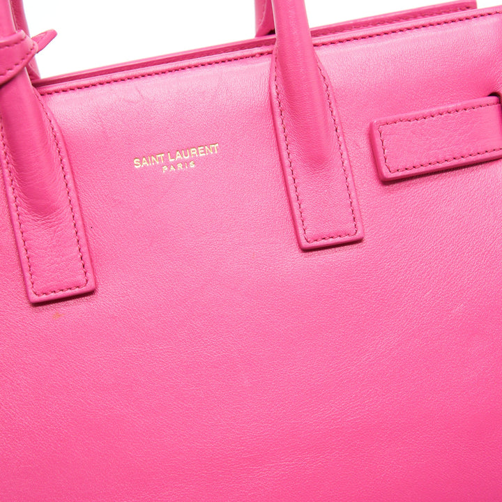 Saint Laurent/YSL Nano Sac De Jour Nano Calfskin Pink GHW