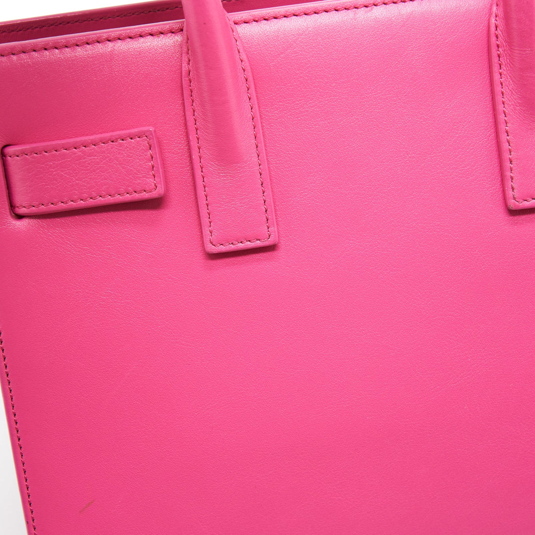 Saint Laurent/YSL Nano Sac De Jour Nano Calfskin Pink GHW