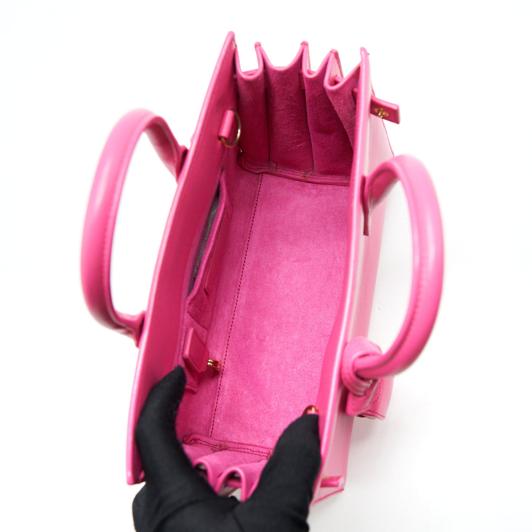 Saint Laurent/YSL Nano Sac De Jour Nano Calfskin Pink GHW