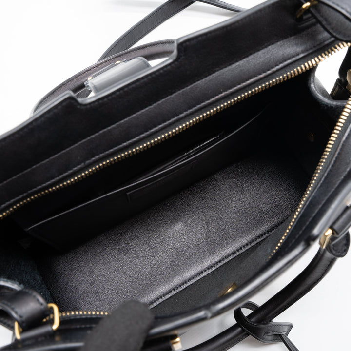 Saint Laurent Cabas Tote Calfskin Black GHW