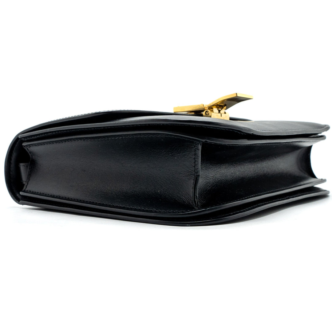 Celine medium classic box bag calfskin black