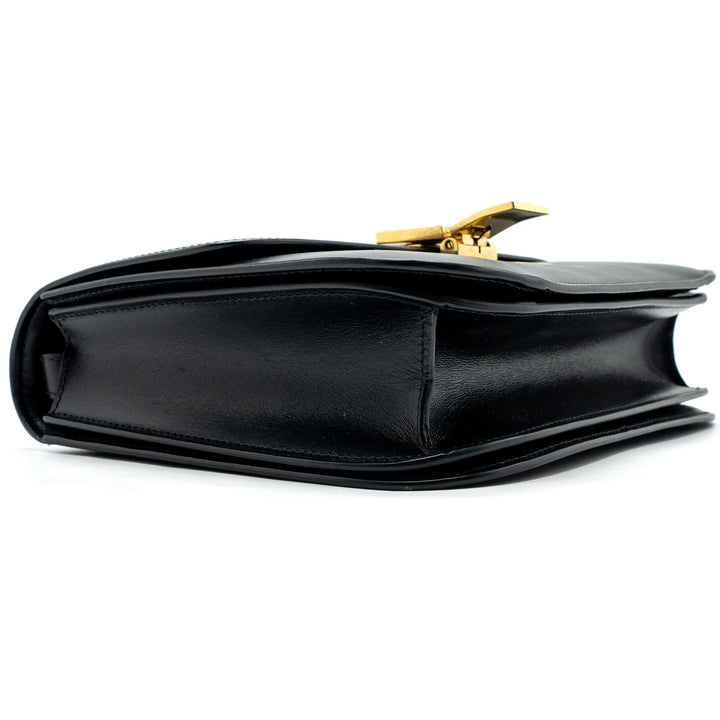 Celine medium classic box bag calfskin black