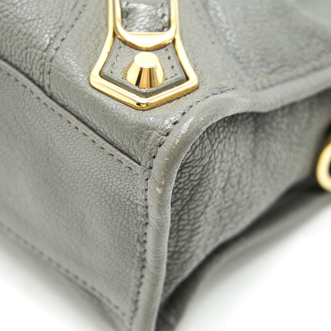 Top Quality Balenciaga Mini City Bag Grey with GHW