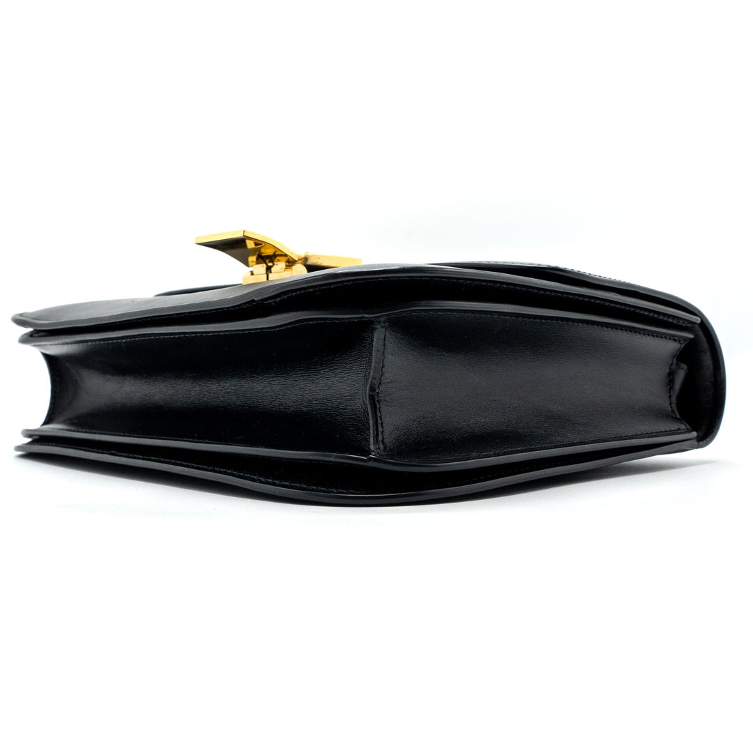 Celine medium classic box bag calfskin black