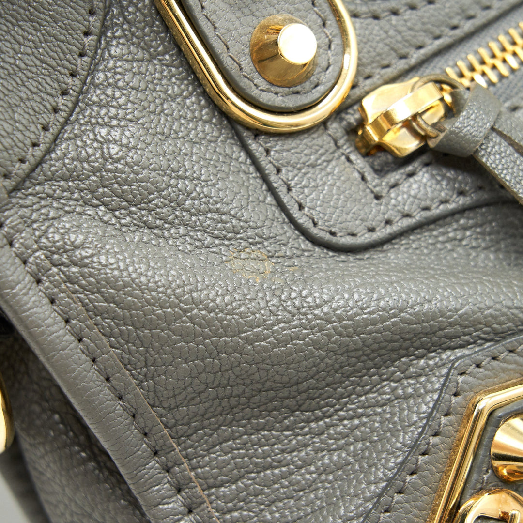 Top Quality Balenciaga Mini City Bag Grey with GHW