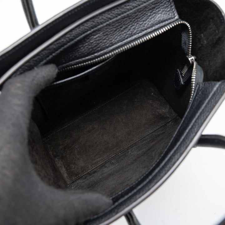 Celine Nano Luggage Bag Calfskin Black