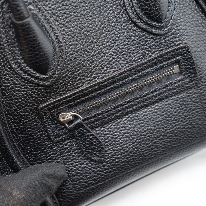 Celine Nano Luggage Bag Calfskin Black