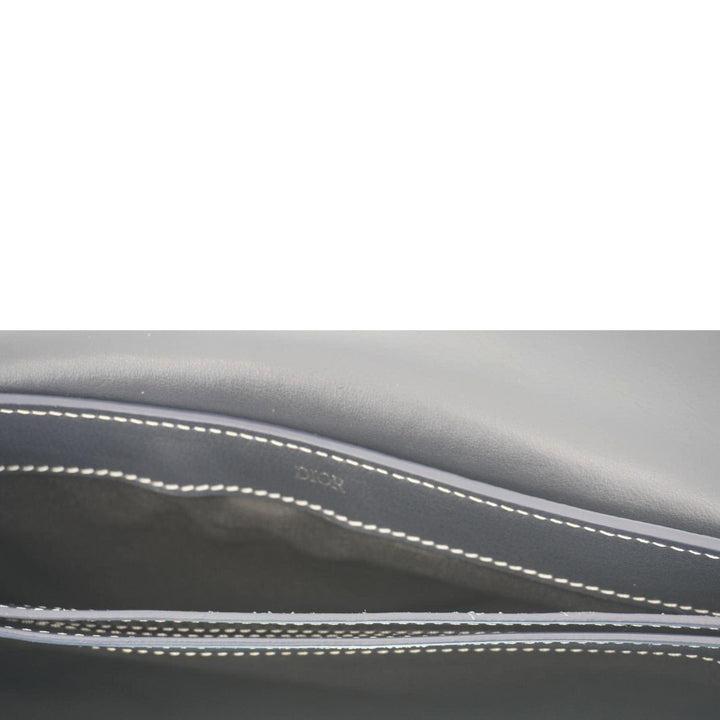 CHRISTIAN Top quality Dior Saddle Leather Wristlet Navy Blue.