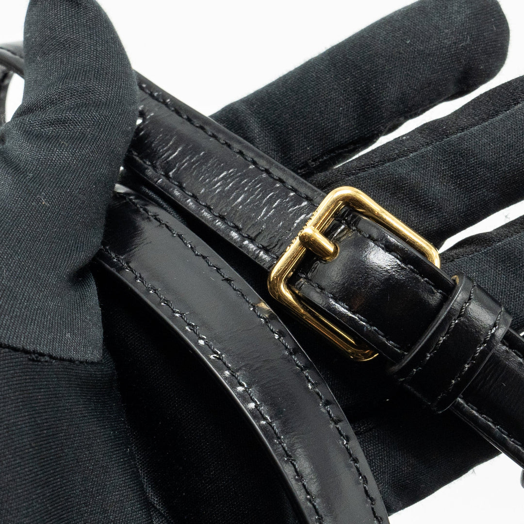Top Quality Celine Triomphe Shoulder Bag Shiny Calfskin Black