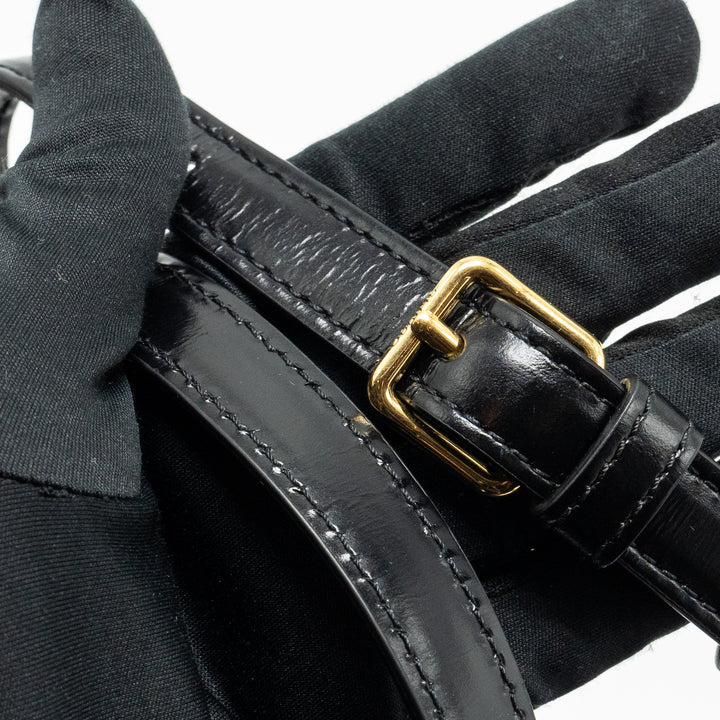 Top Quality Celine Triomphe Shoulder Bag Shiny Calfskin Black