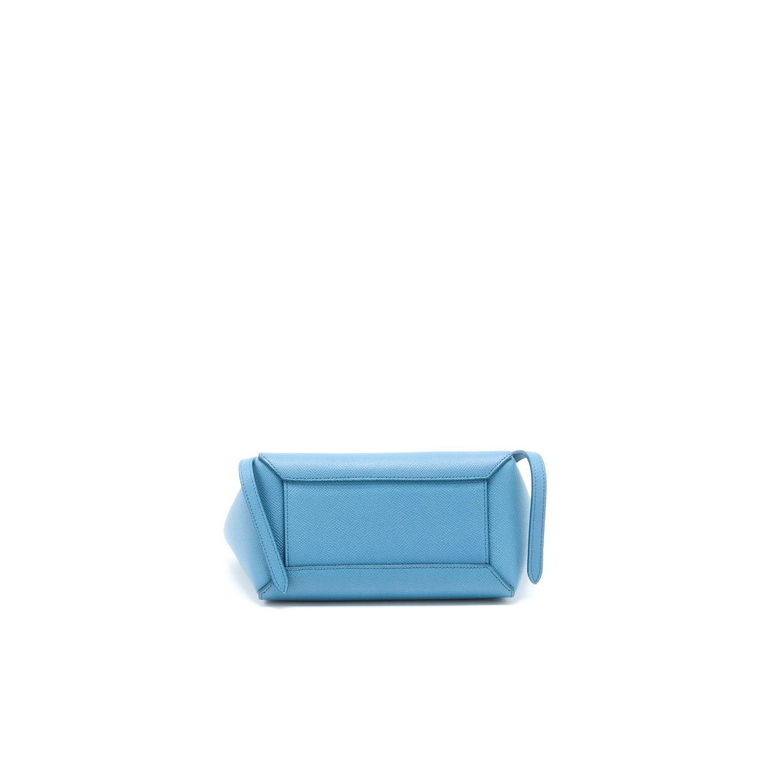 Top Quality Celine Nano Belt Bag Grained Calfskin Blue