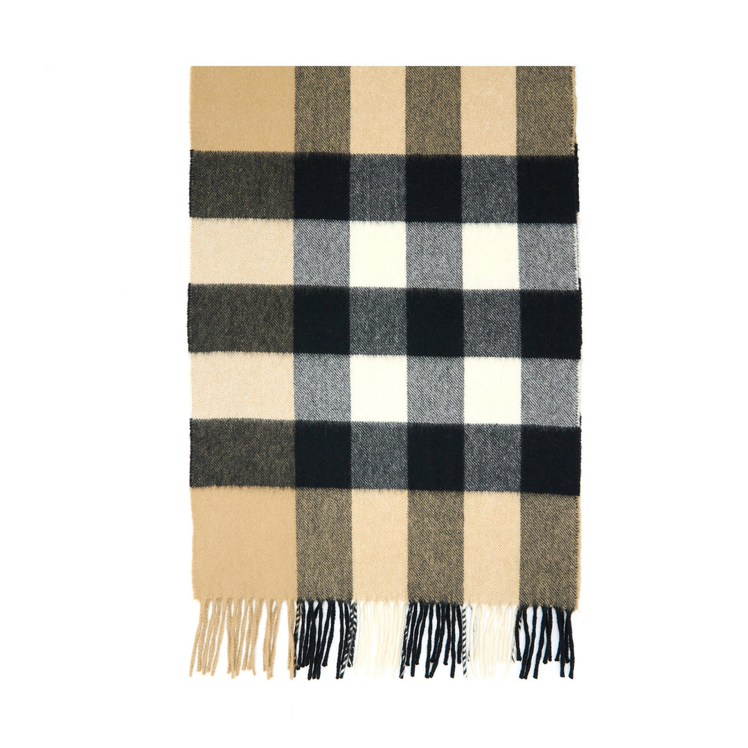 Burberry Check Cashmere Scarf Archive Beige