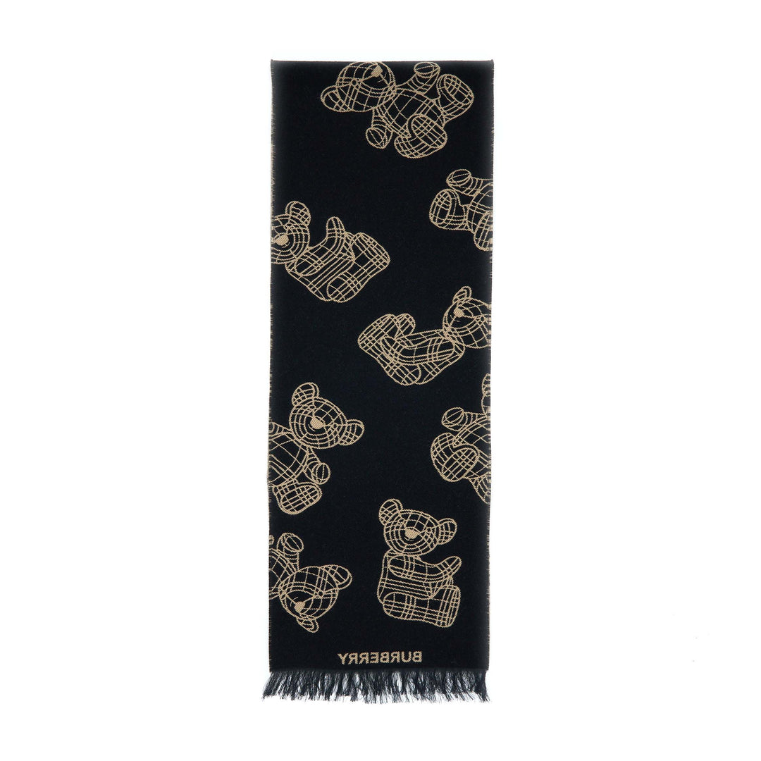Burberry Kids Thomas Bear Wool Jacquard Scarf 127 x 20cm