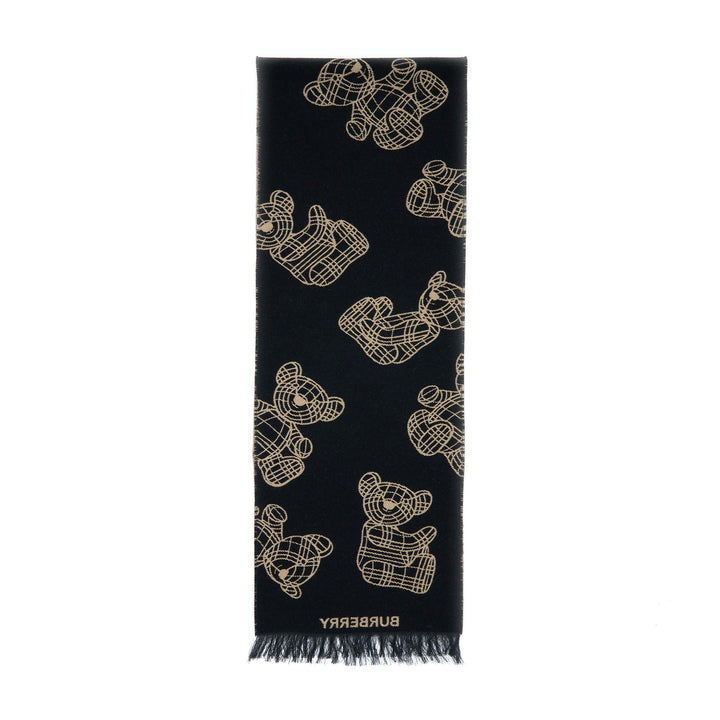 Burberry Kids Thomas Bear Wool Jacquard Scarf 127 x 20cm