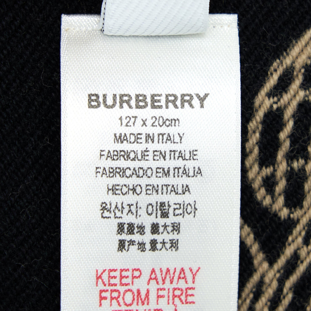 Burberry Kids Thomas Bear Wool Jacquard Scarf 127 x 20cm