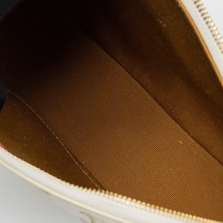 Celine Ava Bag Triomphe Canvas/Calfskin White