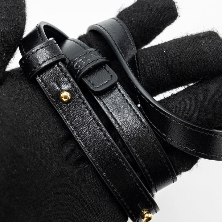 Celine Mini Claude Shiny Calfskin Black