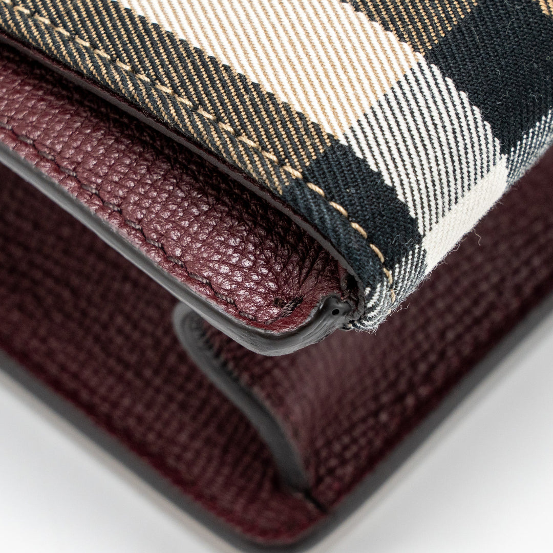 Burberry House Check Crossbody Bag Canvas/ Calfskin Leather Multicolour Brown GHW