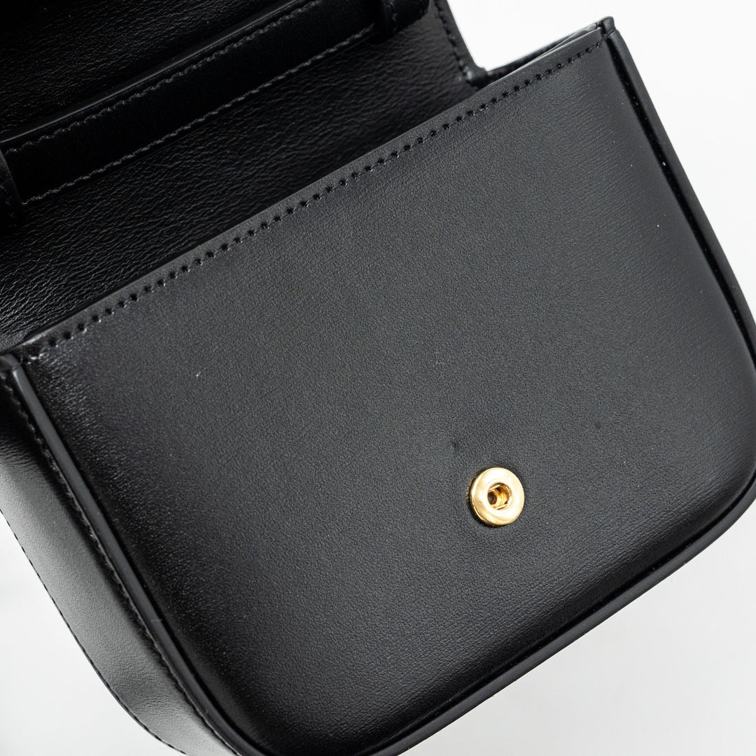 Celine Mini Claude Shiny Calfskin Black