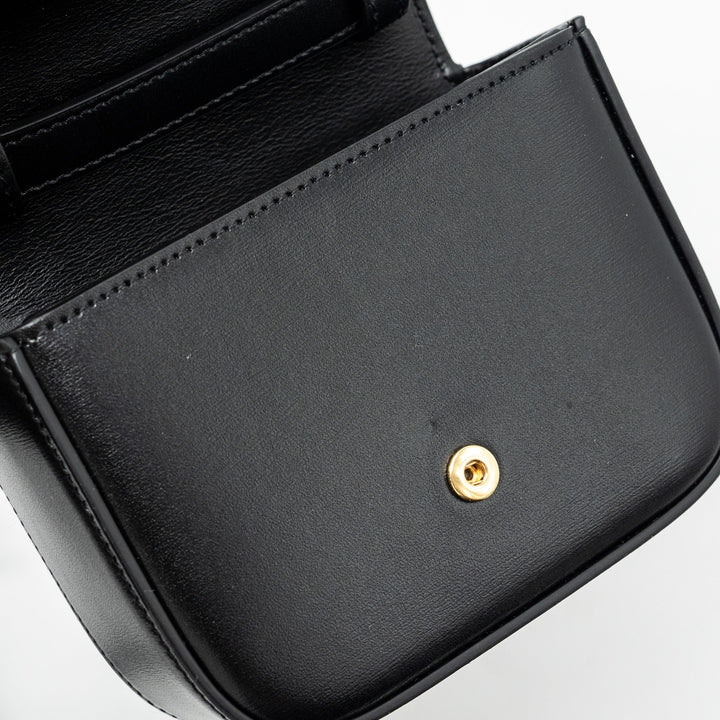 Celine Mini Claude Shiny Calfskin Black