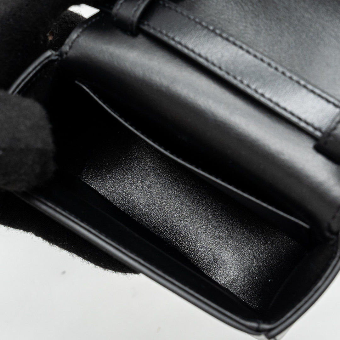 Celine Mini Claude Shiny Calfskin Black