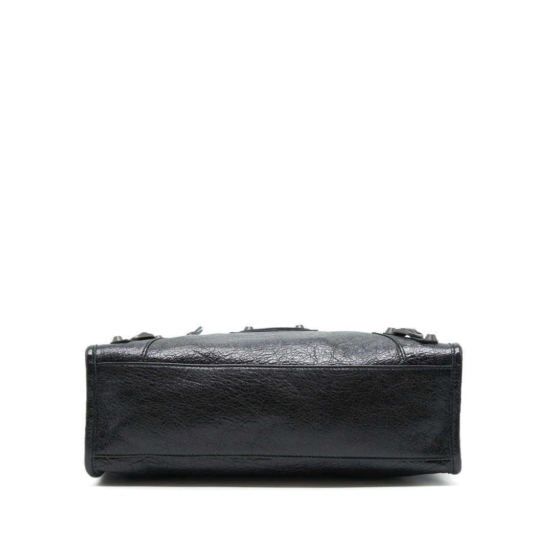 balenciaga Small Classic City Crossbody Bag black with Logo print strap