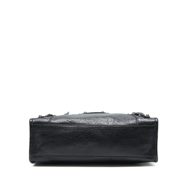 balenciaga Small Classic City Crossbody Bag black with Logo print strap