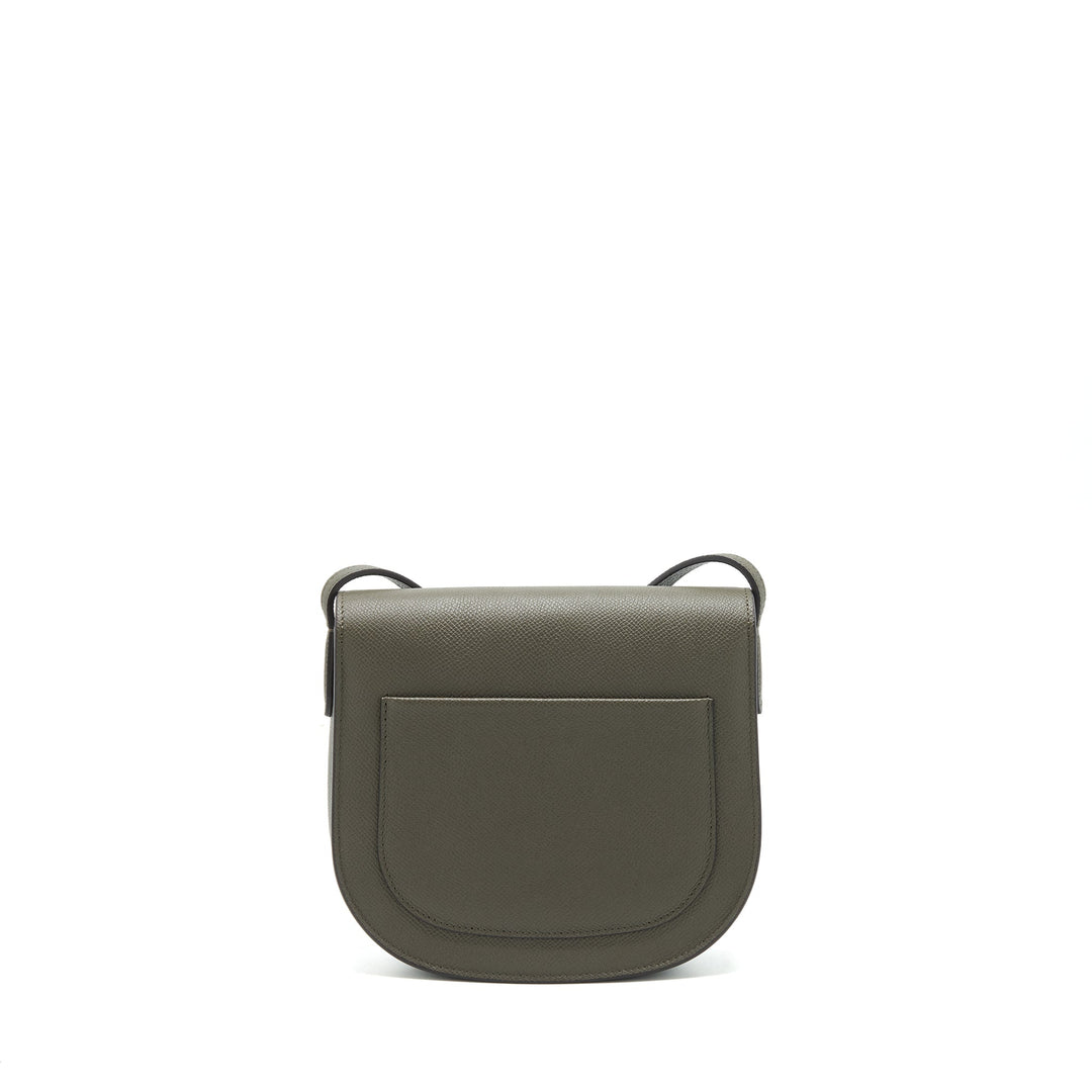 Top Quality Celine Small Trotteur bag grained calfskin Olive green