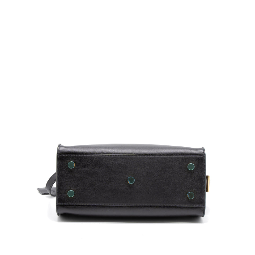 Saint Laurent Cabas Tote Calfskin Black GHW