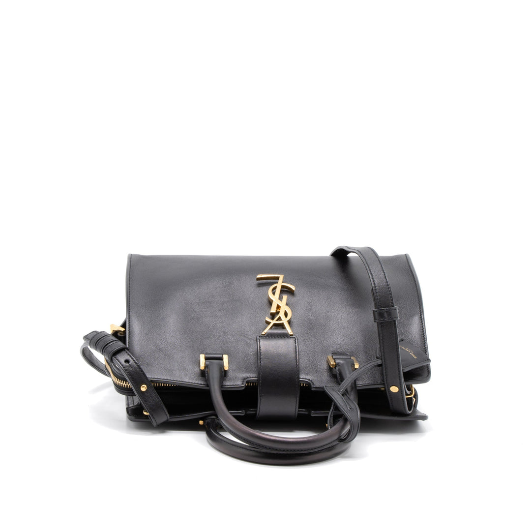 Saint Laurent Cabas Tote Calfskin Black GHW