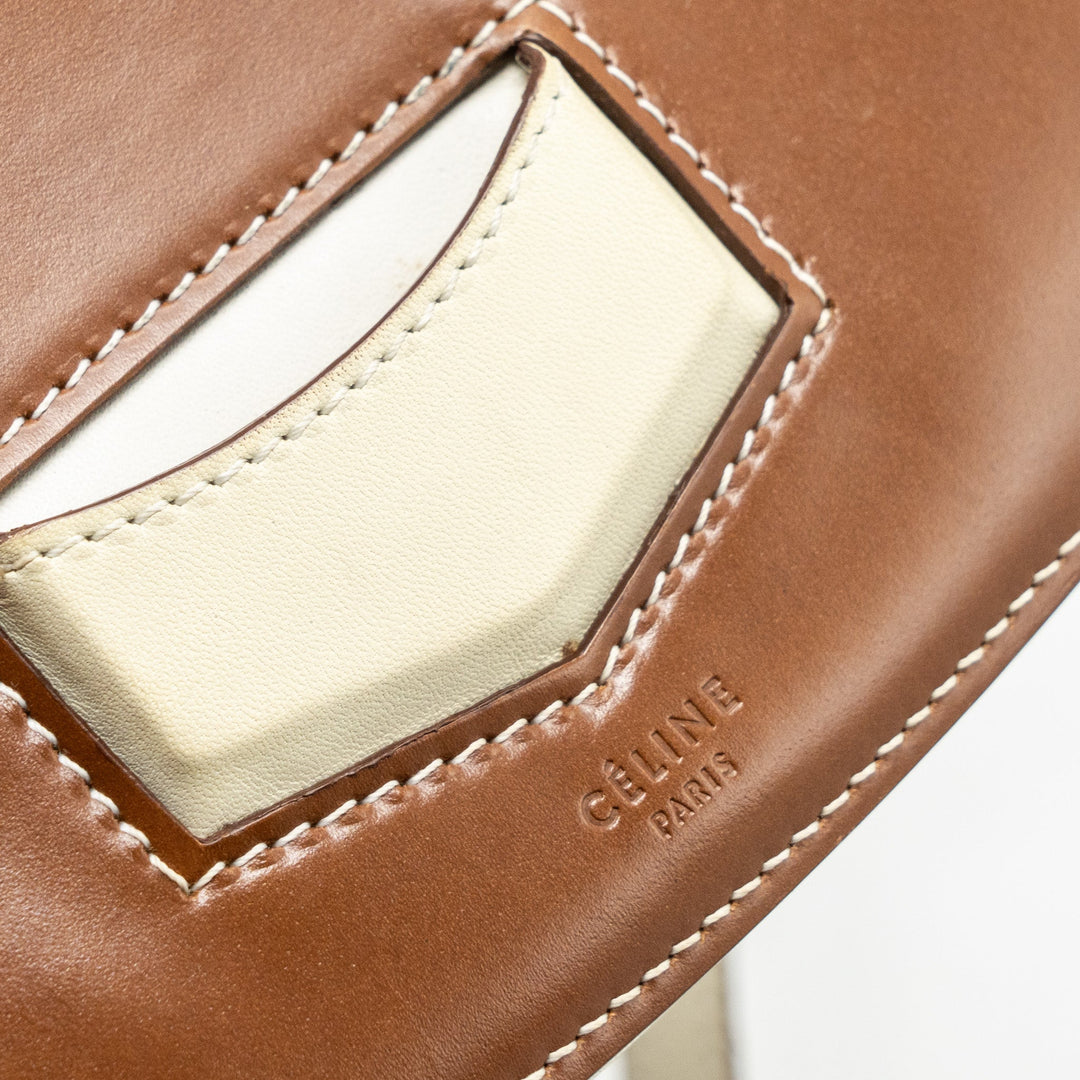 Top Quality Celine troutteur crossbody bag leather caramel / cream