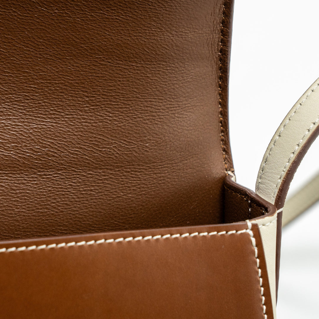 Top Quality Celine troutteur crossbody bag leather caramel / cream